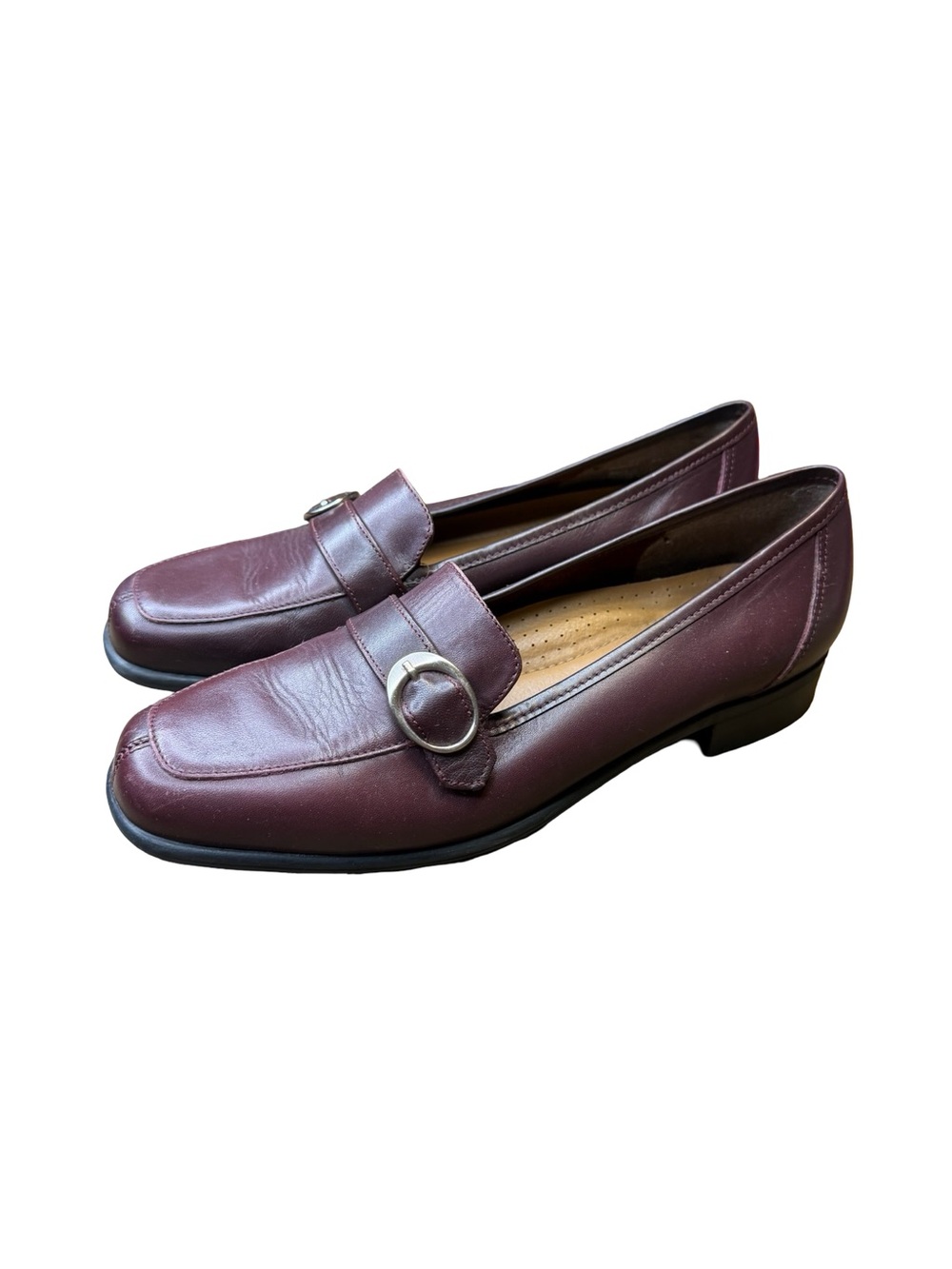 ✨ Naturalizer Flex Womens Size 7.5 Narrow Leather Loafers Comfort Work Shoes ✨